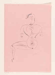 Sittande figur av Oskar Schlemmer (signed by artist)
