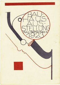 Bauhaus utställning. Vykort, 1923.