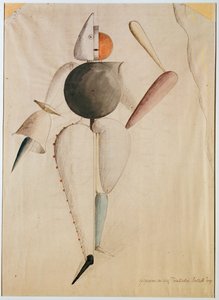 Figurin för Das Triadische Ballett - Den triadiska baletten av Oskar Schlemmer