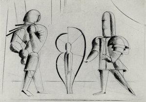 Från Scenen på Bauhaus Scenen på Bauhaus, 1925. av Oskar Schlemmer