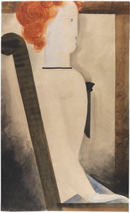 Sittande kvinna, 1929. av Oskar Schlemmer