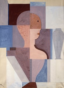 Dela halvfigur till höger av Oskar Schlemmer