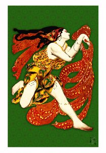 Dynamisk dansare i art déco-stil av Osvaldo Russo