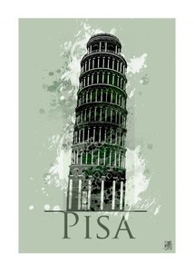 Det lutande tornet i Pisa av Osvaldo Russo