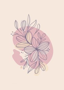 Pastellfärgade blommönster