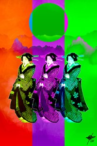 Pop Art-geishatrion av Osvaldo Russo