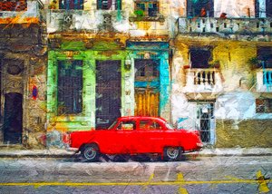 Red Classic Havana Street av Osvaldo Russo