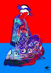 Livfull geisha-elegans av Osvaldo Russo