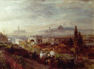 Utsikt över Florens av Oswald Achenbach