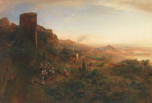 Oswald Achenbach Kvällsstämning i Alban Hills av Oswald Achenbach