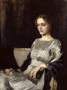 Miss Muriel Gore i en Fortuny Dress