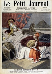 Lilla Rödluvan. Tecknad film om Fachoda och den "förrädiska Albions" ambitioner. Gravyr av F. Méaulle efter Tofani. "The Petity Journal", 20 november av Oswaldo (after) Tofani