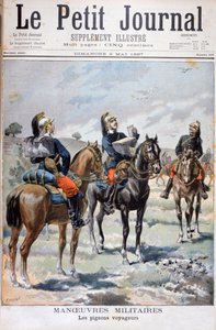 Franska militära manövrar: använda brevduvor för att kommunicera, 1897 av Oswaldo Tofani