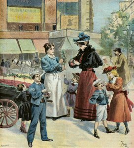 Paris på våren,1895 (Illustration) av Oswaldo Tofani