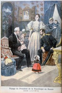 Tsar Nicholas II av Ryssland och Felix Faure, Frankrikes president, 1897 av Oswaldo Tofani