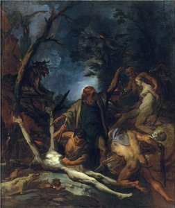 Häxor vid en svart mässa - Målning av Ottaviano Dandini (ca 1706-1740), - Olja på duk, 97x81,5 - Privat samling av Ottaviano Dandini