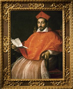 Porträtt av kardinal Scipione Borghese (Scipione Caffarelli-Borghese) (1577-1633) av Ottavio Leoni -