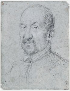 Porträtt av en kyrklig (penna på papper) av Ottavio Mario Leoni