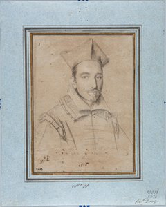 Porträtt av prelaten troligen kardinal Francesco Maria Bourbon Del Monte Santa Maria (1549-1627) Teckning av Ottavio Leoni (1578-1630) 1616 Genes, Musei di Strada Nuova, Fondo Disegni, inv 2418