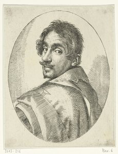 Självporträtt av Ottavio Leonic av Ottavio Mario Leoni