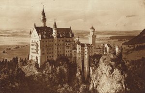 Bayerska kungar-slottet Neuschwanstein, nära Fussen