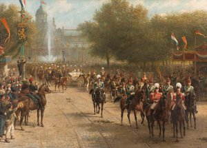 Frederiksplein, Amsterdam, under drottning Wilhelminas inträde den 5 september 1898