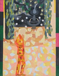 Man framför en fontän, 1911-1942. av Otto Freundlich