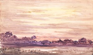 Solnedgång efter storm, ca. 1900. av Otto Gaertner