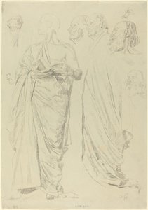 Studies of Men in Togas [recto]