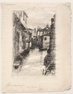 Kanal i Venedig, 1880. av Otto H. Bacher
