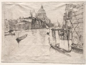 Ingång till Canal Grande, Venedig av Otto H. Bacher