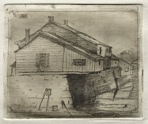 Hus över vattnet, 1878. av Otto H. Bacher