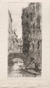 Ponte del Pistor, Venedig, 1880 av Otto H. Bacher
