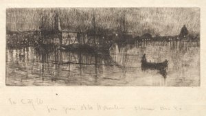 Regnig natt, Venedig, 1880. av Otto H. Bacher