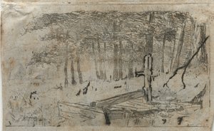 Liten studie av träd, 1800-1900-talet. av Otto H. Bacher