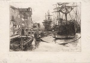 Utsikt i Venedig, 1880. av Otto H. Bacher
