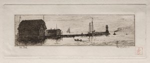 West Pier, Cleveland, 1878. av Otto H. Bacher