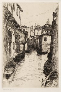 En kanal i Venedig, ca 1880-82 (etsning)