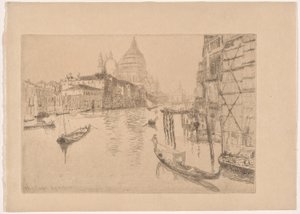 Ingång till Canal Grande av Otto Henry Bacher