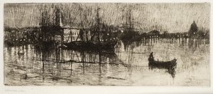 Rainy Night, ca 1880-82 (etsning och torrnål)