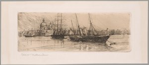 Två båtar, Venedig av Otto Henry Bacher