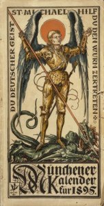 Du tyska ande, St. Michael, hjälp till att krossa masken av Otto Hupp