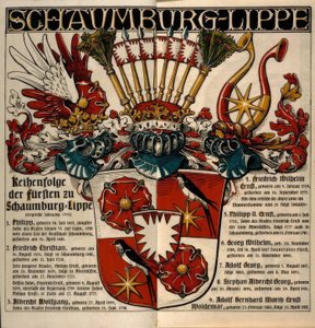 Schaumburg-Lippe. Rad av prinsarna av Schaumburg-Lippe