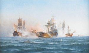 HMS Wachtmeister kämpar mot den ryska skvadronen den 4 juni 1719, 1902 av Otto Ludvig Richarde