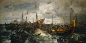 Slaget vid Svolder, ca 1883-4 (olja på duk)