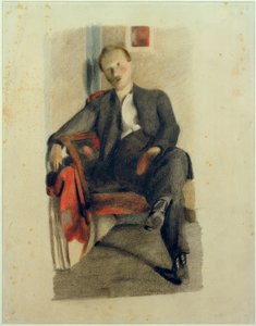 Porträtt av en ung man, sittande av Otto Meyer Amden