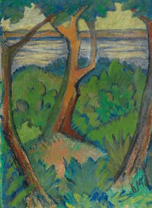 Landskap med tre träd, 1923.