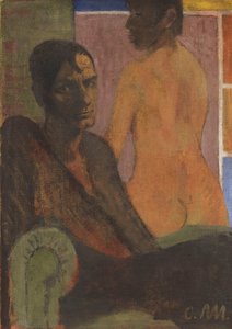 Självporträtt med ryggakt, ca 1929. av Otto Mueller