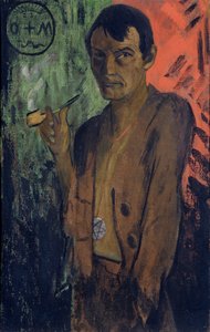 Självporträtt med pentagram, ca. 1924. av Otto Mueller