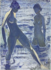 Badgäster, ca 1927 av Otto Mueller